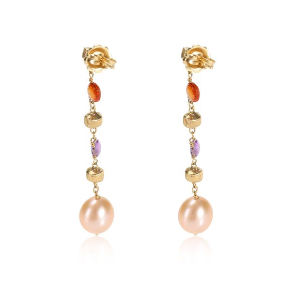 Marco Bicego Pearl & Gemstone Drop Earring in 18k Yellow Gold - Picture 3 of 3